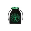 Forest Black & Green Velour Dice Bag -Speelgoedwinkel Voor Spellen forest black green velour dice bag