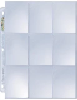 Ultra Pro Hologram Platinum Pages 9-Pocket 11 Hole (100 Stuks)