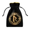 Runic Black & Golden Velour Dice Bag -Speelgoedwinkel Voor Spellen runic black golden velour dice bag